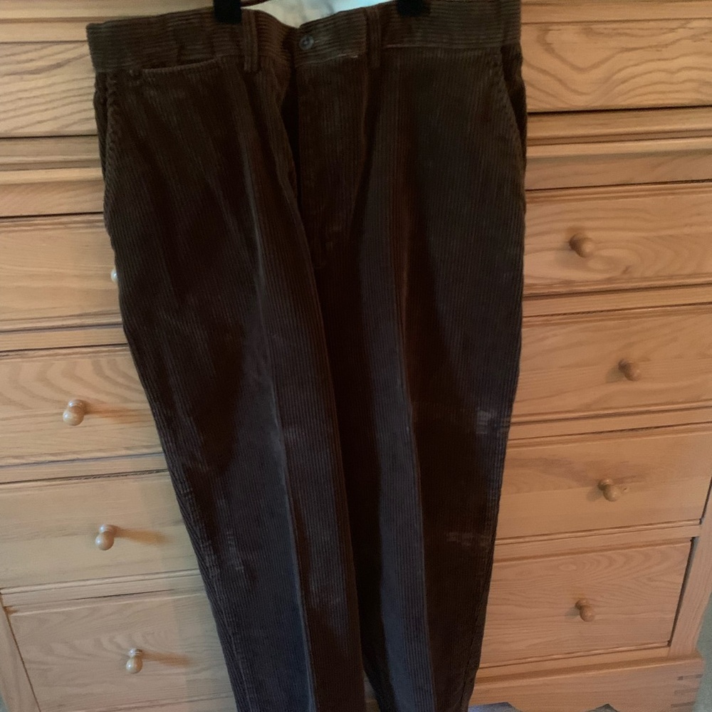 Ralph Lauren Brown Corduroy Pants Classic Style size 33/32